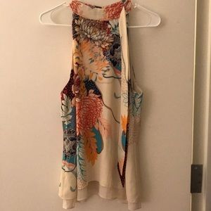 Rose + Olive floral tank